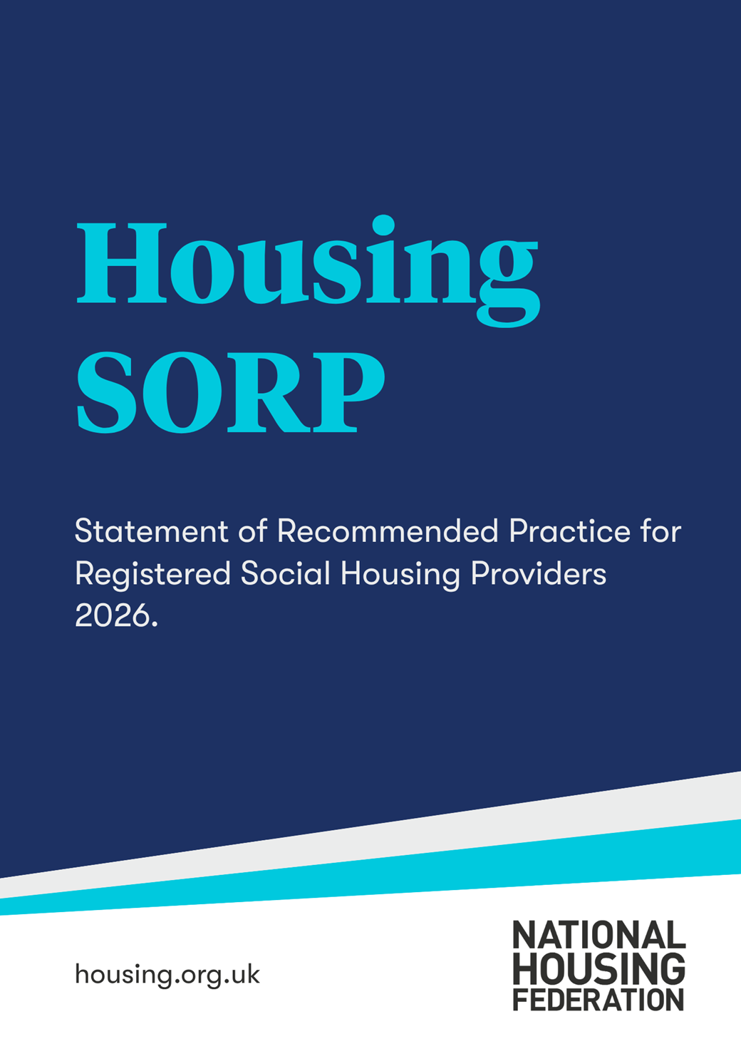 Housing SORP front page blue text on navy background