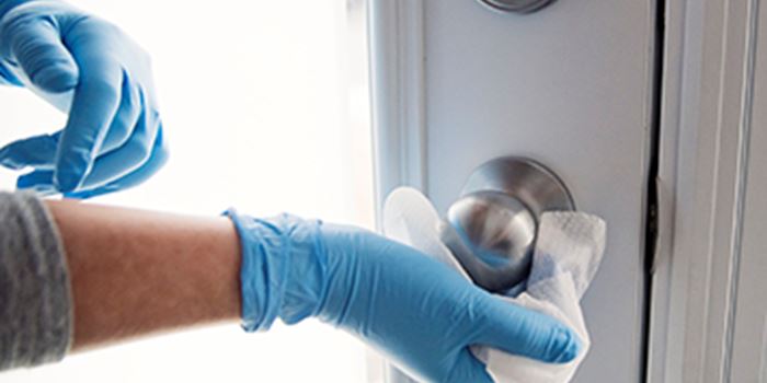 Cleaning door handles