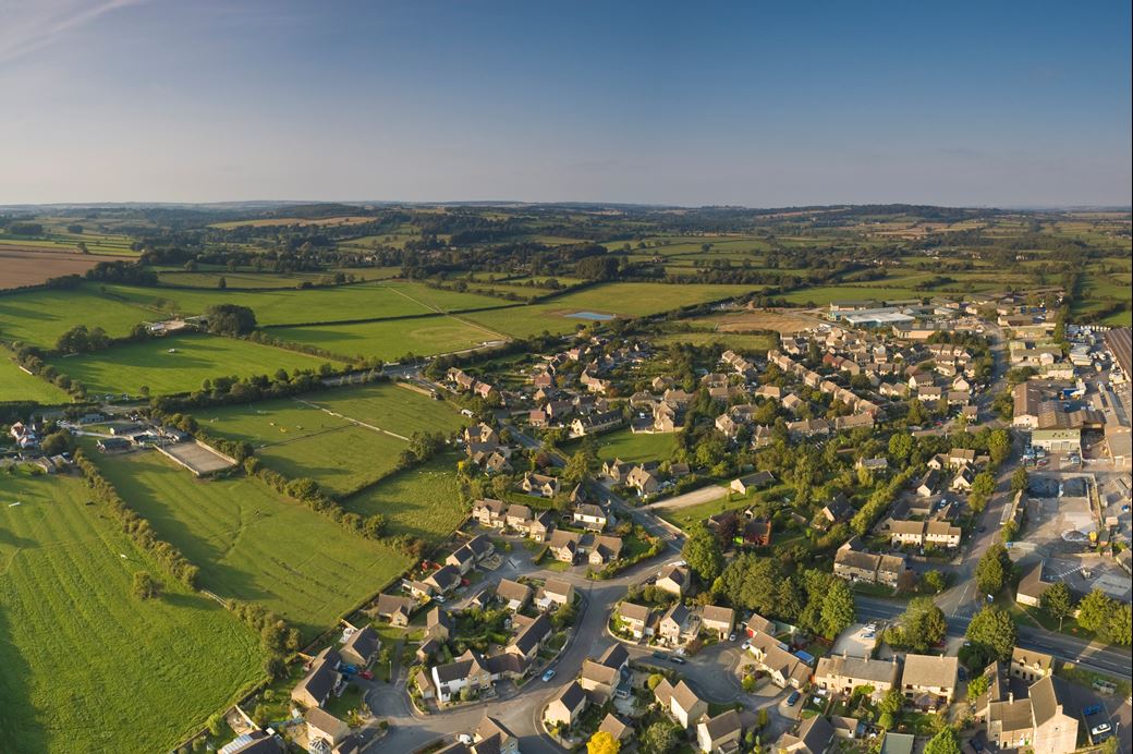 rural overhead view